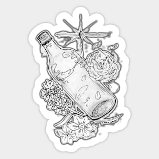 Inktober - day 18 BOTTLE Sticker